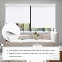 SUNOFF Cordless Blackout Roller Shades Blinds for Windows Free-Stop,Pull Down Room Darkening with Valance,Thermal Insulated Woven Fabric Window Door Blinds for Home,Office,White 58" W x 72" L