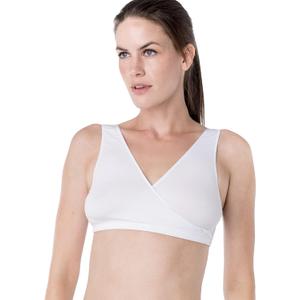 Elita Women's Soft Cotton Crossover Bra | Everyday Comfort (White) 32