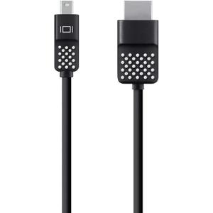 Belkin Mini Displayport to HDMI Cable 6ft - Compatible with 4k Monitors - HDMI to Displayport Cable - Connect TV & Monitors to MacBook Pro, Surface Pro & More (Black/White) (6 Feet)