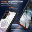 Bizzib for Samsung Galaxy S26 Plus Case Compatible with MagSafe Built-in 9H Screen Protector & Camera Lens Guard Military Grade Full Body Protection Shockproof Phone Case Cover,Black Glitter