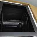 AQUAZILLA Metal Garden Hose Reel Deck box, Durable Steel Garden Hose Storage Box Cabinet, 150ft 5/8" Garden Hose Capacity. - Hose guide Manual Rewind, No-leak aluminum water connections