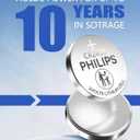 PHILIPS CR2450 3V Lithium Button Cell Battery, 10 Pack, 10 Year Shelf Life | Leak Proof, Child Resistant Packaging Works with Key Fob & Home Electronics