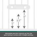 MYPET North States Extra Tall & Wide Walk Thru EasyPass Pet Gate with Patented Adjustable pet Door: 29.75 - 52 Wide Dog Gate. Pressure Mount, No Tools Needed. Dog Gates for House, 41" Tall, White