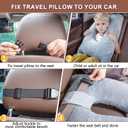 1 MIDDLE ONE Car Pillow for Kids, Memory Foam Cooling Travel Pillow for Car and Adults, Kids Car Pillows for Sleeping on Road Trip, Small Body Pillow for Kid (Cooling Blue)