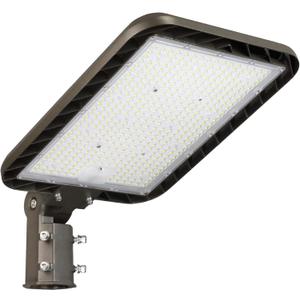 LED Parking Lot Light 300W 45000LM 5000K Quick Installation Slip Fitter Shoebox Pole Lights Outdoor IP65 Waterproof 120-277V 150LM/W Commercial Street Area Lighting for Parking Lot, Road