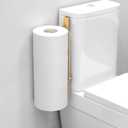 Conworld Gold Toilet Paper Holder Brushed Nickel for 3 Roll Tissue, 1 Pack Bathroom Toilet Paper Storage Over The Tank, Stainless Steel Rustproof Bathroom Toilet Paper Roll Holder Wall Mount