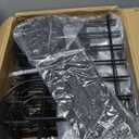 45ft X 13in Animal Barrier Fence, 32 Panels No Dig Fence for Dogs Rabbit, Anti Digging Defense Barrier Garden Edging Border, Rustproof Metal Arched Decorative Garden Fencing for Outdoor, Yard, Lawn (Black)