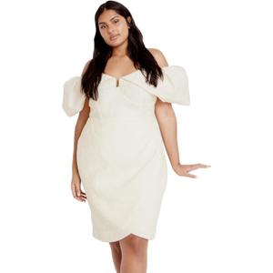 City Chic Womens Dress - JEZ (18 Plus, Oat)