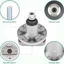 42" Lawn Mower Deck Spindle Rebuild Kit with Belt, Fit for John Deere L100 L108 L110 L111 L118 GY20995, Includes 2 Spindles GY20050 GY20785, 104" Deck Belt GX20072 GY20570