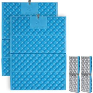 REDCAMP Foam Hiking Seat Pad, Foldable Z Ultralight Sitting Pad for Camping Backpacking Stadium Outdoor, Blue 2pc