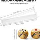 Mahjong Racks with Pushers, Clear Acrylic American Majiang Tile Racks, Enhanced Mah Jongg Tile Holders Set of 4 with 3 Goldern Dics (Transparency)