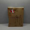 Delog Narrow Folding Walker for Seniors, 3 in 1 Folding Walker with 5 Front Wheels Width Adjustable Compact Standard Walker Support Up to 350lbs (Black)