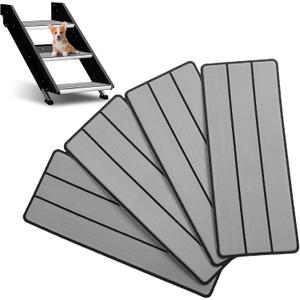 OCEANBROAD EVA Foam RV Step Cover 19''L x 7.5''W 4 Pack with Self Adhesive for Ladders Trailers Truck Campers RV Steps Treads, Gray