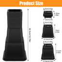 12 inch Bed Risers Heavy Duty, Adjustable Oversized Furniture Risers Blocks lifts for Couch Table Desk Sofa Dresser, Refrigerator, Washing Machine Support up to 1500 Lbs (Set of 4, Black)