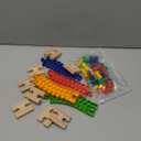 Wooden Train Track Accessories, 44 pcs Wooden Track Connector, Compatible with All Major Brands Train Track, Christmas Birthday Gift for Boys Girls, Train Toys Expansion Pack for Kids Ages 3+