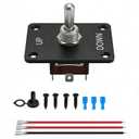 Toggle Switch 12V 30A, 3 Pin SPDT (ON)-Off-(ON) Waterproof Toggle Switch with Up Down Mounting Panel & Waterproof Cap for Marine Boat Auto Car