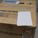 GREENSTELL Vanity Stool Chair with Storage and Folding Back, 15.7" x 15.7" x 19.5" Faux Fur Soft Ottoman for Adults, 4 Metal Legs with Anti-Slip Feet, Furry Padded Seat for Makeup, Bedroom, White