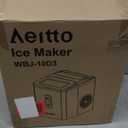Aeitto Ice Makers Countertop, 9 Ice Cubes Release in 6 Mins, 26Lbs/24H, 2 Sizes of Bullet Ice Machine,Self-Cleaning Portable Ice Maker with Ice Scoop and Basket for Home Kitchen Office Bar RV, Black