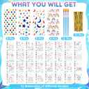 Funrous 32 Sets Paint with Water Coloring Books for Toddlers Kids Watercolor Painting Kit with 32 Brushes Animal Car Space Dessert Arts and Crafts for Kid Painting Activity Birthday Gift Toy