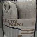 Greyish Brown Natural Linen Curtains 84 Inch Length 2 Panels for Living Room, Pinch Pleated Light Filtering Semi Sheer Boho Window Drapes for Bedroom Hooks Back Tab Curtain 84 Inches Long Light Tan