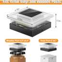 4x4 Solar Post Cap Lights 12 Pack, 4 Modes Outdoor Post Lights Solar Powered Dusk to Dawn Outdoor Post Light Solar Light for 4x4 3.5x3.5 Fence Post Mailbox Post