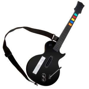 DOYO Wireless Wii Guitar Hero Controller Compatible with Guitar Hero and Rock Band 2 & 3 Games with Strap (Excludes Rock Band 1), Black