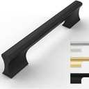 9BUILD 10 Pack Matte Black Cabinet Pulls - 5 Inch Cabinet Handles - Black Kitchen Pulls & Drawer Handles
