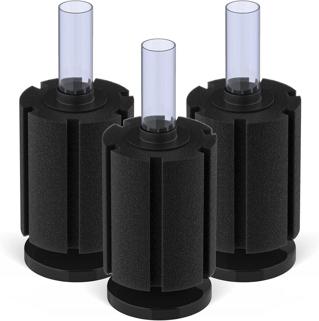 Pawfly Large Aquarium Bio Sponge Filter Quiet Betta Fry Shrimp and Small Fish Foam Filter for Fish Tank up to 50 Gallon, 3 Pack