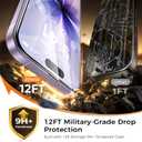 Zeniss NeverBreak 9H+ Hardness for iPhone 17 Screen Protector 12FT Military Grade Protection (Scratch, Shatter, Drop Resistance) Tempered Glass 6.3", 2 Pack with De-Bubble Card, Clear