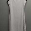 Misng Women's Sleeveless Ribbed Mini Dresses Contrast Color Spaghetti Strap Knit Casual Bodycon Slim Fit Color-Block Dress White, S, White