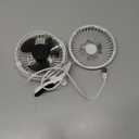 BESKAR Clip on Fan, 360 Rotation Quiet Stroller Fans with Strong Airflow,3 Speeds, Portable Small Fans with Sturdy Clamp,Perfect Personal Cooling Fan for Office Table Bedroom Kitchen (White)