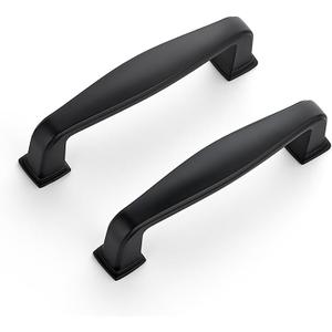 Ravinte 25 Pack 3 Inch Kitchen Cabinet Handles Matte Black Pulls Black Drawer Pulls Kitchen Cabinet Hardware for Cupboard Drawer Handles (3 Inch Hole Center)