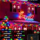 Multicolor Solar Christmas String Lights Outdoor, 2-Pack 100 LED 64FT Crystal Globe Solar Lights Outdoor Waterproof with 8 Lighting Modes, Christmas Decorations for Xmas Tree Wedding Patio Party