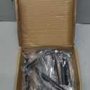 8 Pcs 6" Black Solid Steel Floating Shelf Bracket Blind Shelf Supports - Hidden Brackets for Floating Wood Shelves - Concealed Blind Shelf Support  Screws and Wall Plugs Included