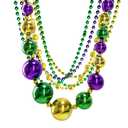 Necklaces Round Multi Colors Costume Necklace for Events and Party Favor Novelty,Carnival Party Supplies (3pcs)