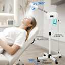 Professional Facial Steamer, Nano Ionic Hot Mist Spray, Stand Facial Steamer for Estheticians, Timer Function, Vaporizador Face Steamer on Wheel, for Home Salon SPA