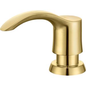 GAGALIFE Kitchen Sink Soap Dispenser with Large Bottle, Built in Sink Soap Dispenser Refill from Top, Brushed Gold