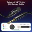 Cable Matters 6.35mm (1/4 Inch) TRS to XLR Cable - 10ft, Male to Female, XLR to 1/4 Cable