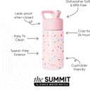 Simple Modern Kids Summit Water Bottle with Straw Lid | 14oz Stainless Steel Cup Insulated Tumbler for Toddlers, School | Confetti