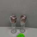 Home EC Original Copper Salt and Pepper Grinder Set of 2 - Adjustable Ceramic Grinder - Tall Glass Salt and Pepper Shakers With Funnel and Ebook - Kitchen Spice Mill - Copper Kitchen Accessories
