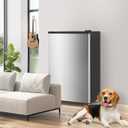 DUMOS 3.2 Cu.Ft Mini Fridge with Freezer, Single Door Refrigerator with Adjustable Thermostat, Compact Small Fridge for Bedroom, Office, Dorm, 17.72"*17.72"*31" Silver