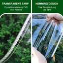 Clear Tarp,6x10ft Clear Tarps Heavy Duty Water Resistant with Reinforced Edge,14Mil Thickened Transparent Tear Resistant Water Resistant PVC Vinyl Tarp Enclosure for Patio,Greenhouse Outdoor