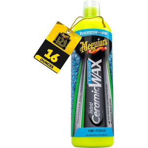 Meguiar's Hybrid Ceramic Liquid Wax, Shield Your Paint with a Residue-Free Liquid Car Wax with Advanced SiO2 Hybrid Technology and Long-Lasting Water-Beading Protection, 16 Oz Bottle