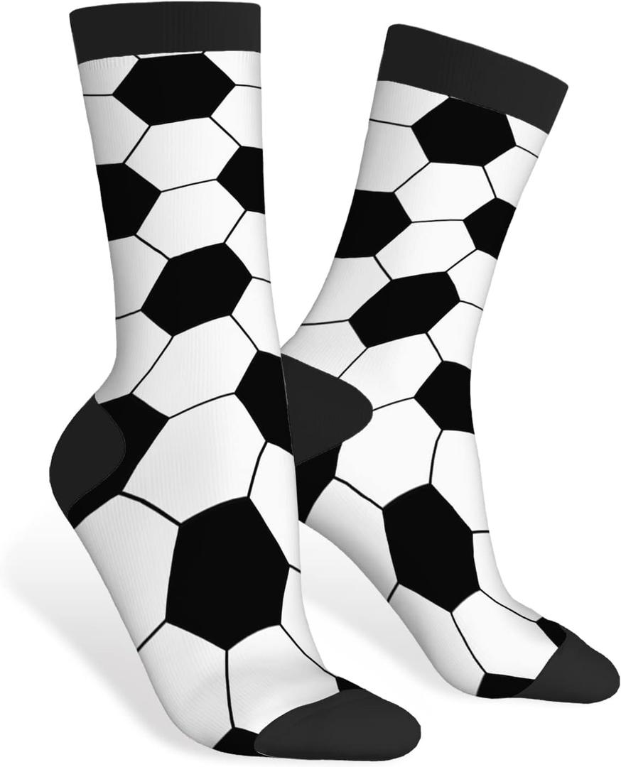 AOYEGO Octopuses Funny Socks Cartoon Octopus Tropical Novelty Casual Crew Socks Contrast Color Design for Women Men Gift (Football)