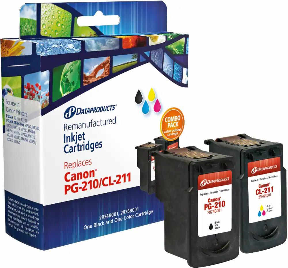 Data Products Remanufactured Inkjet Cartridges Canon PG-210/CL-211 Combo Pack