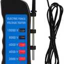 Electric Fence Voltage Tester, 10KV Fence Tester 6 Neon Indicator Lights/Fence Tester for Farms Fault Finder Portable Testing Tool
