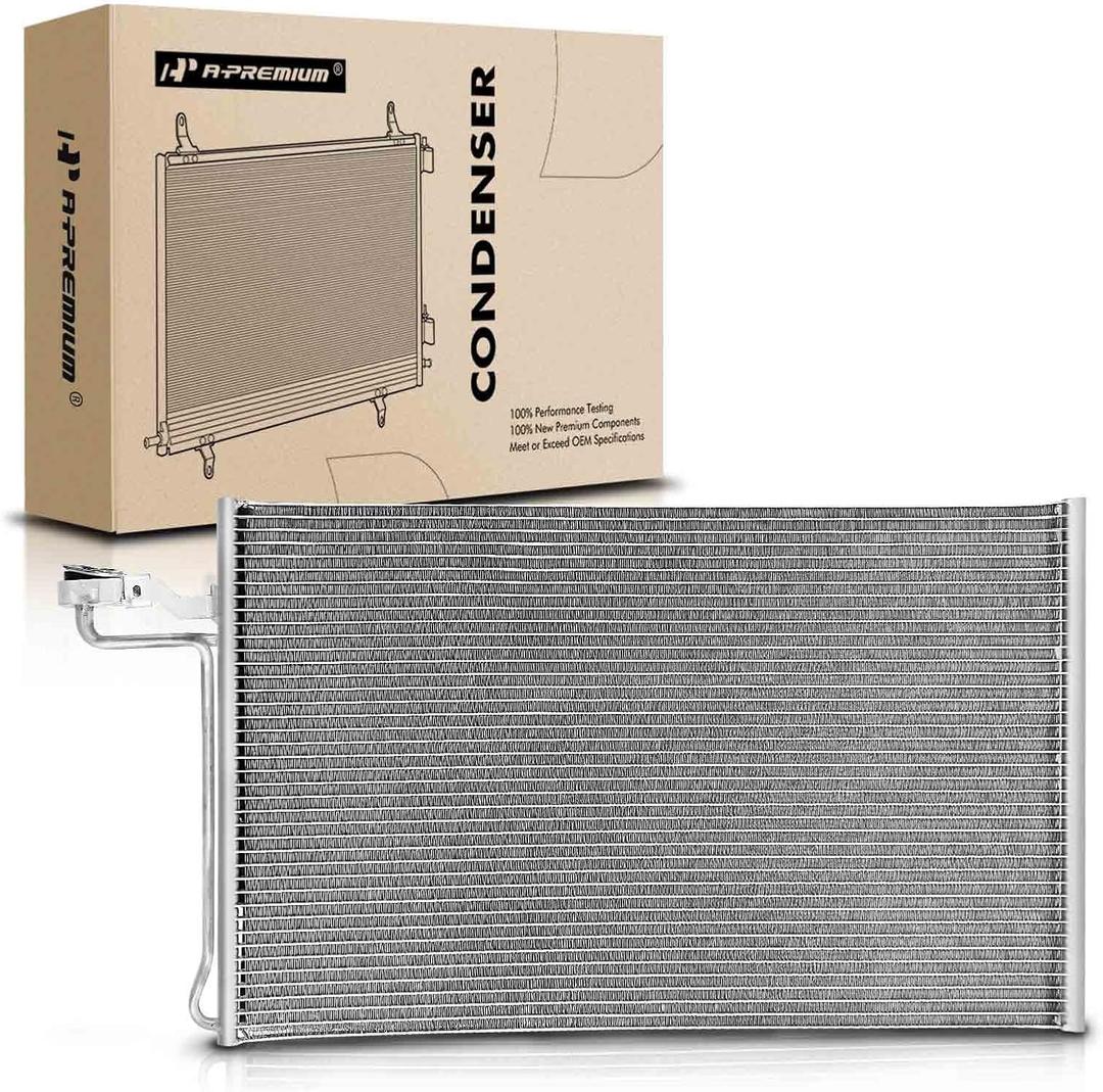A-Premium Air Conditioning A/C Condenser Compatible with Volvo C30 2008, C70 2006-2008, S40 2004-2008, V50 2005-2008, 1.9L 2.4L 2.5L, Replace# 30647931