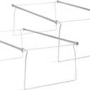 Smead Steel Hanging File Folder Frames, 2 Count, Gray, Adjustable Depth 23" to 27", Legal Size (64873)