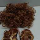 morvally Adult Women Halloween Costume Wig with Necklace Earrings and Teeth Short Reddish Brown Pre-styled Synthetic Wig for Witch Sisters Cosplay Halloween Party