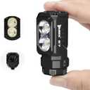 WUBEN E7 EDC Flashlight, 1800 Rechargeable Lumens Mini Flashlight, Super Bright Small Flashlight, 6 Modes IP68 Built-in Waterproof Handheld Flash Light for Emergencies Camping Hiking (Medium White)